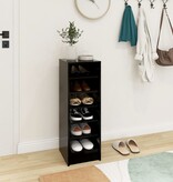 VidaXL Schoenenkast 31,5x35x90 cm spaanplaat zwart