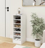 VidaXL Schoenenkast 31,5x35x90 cm spaanplaat wit