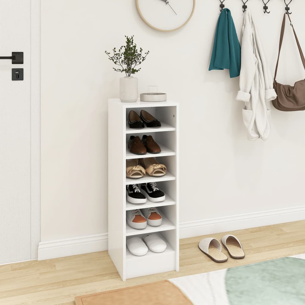 VidaXL Schoenenkast 31,5x35x90 cm spaanplaat wit