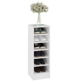 VidaXL Schoenenkast 31,5x35x90 cm spaanplaat wit