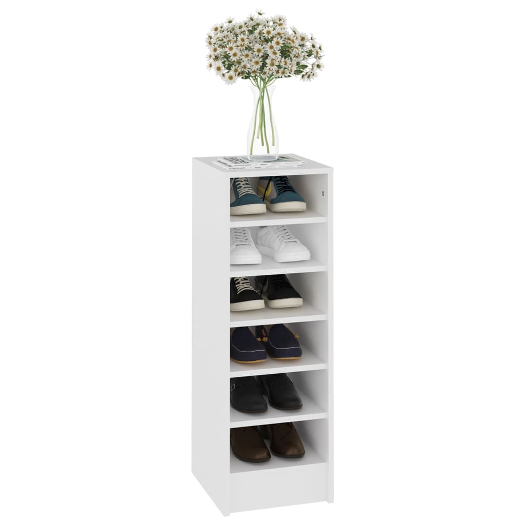 VidaXL Schoenenkast 31,5x35x90 cm spaanplaat wit