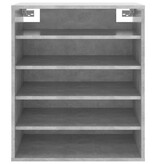 VidaXL Schoenenkast 60x35x70 cm spaanplaat betongrijs