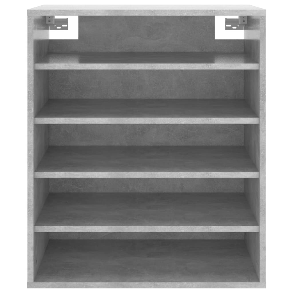 VidaXL Schoenenkast 60x35x70 cm spaanplaat betongrijs