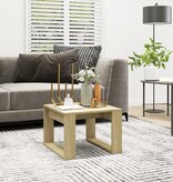 VidaXL Bijzettafel 50x50x35 cm spaanplaat sonoma eikenkleurig