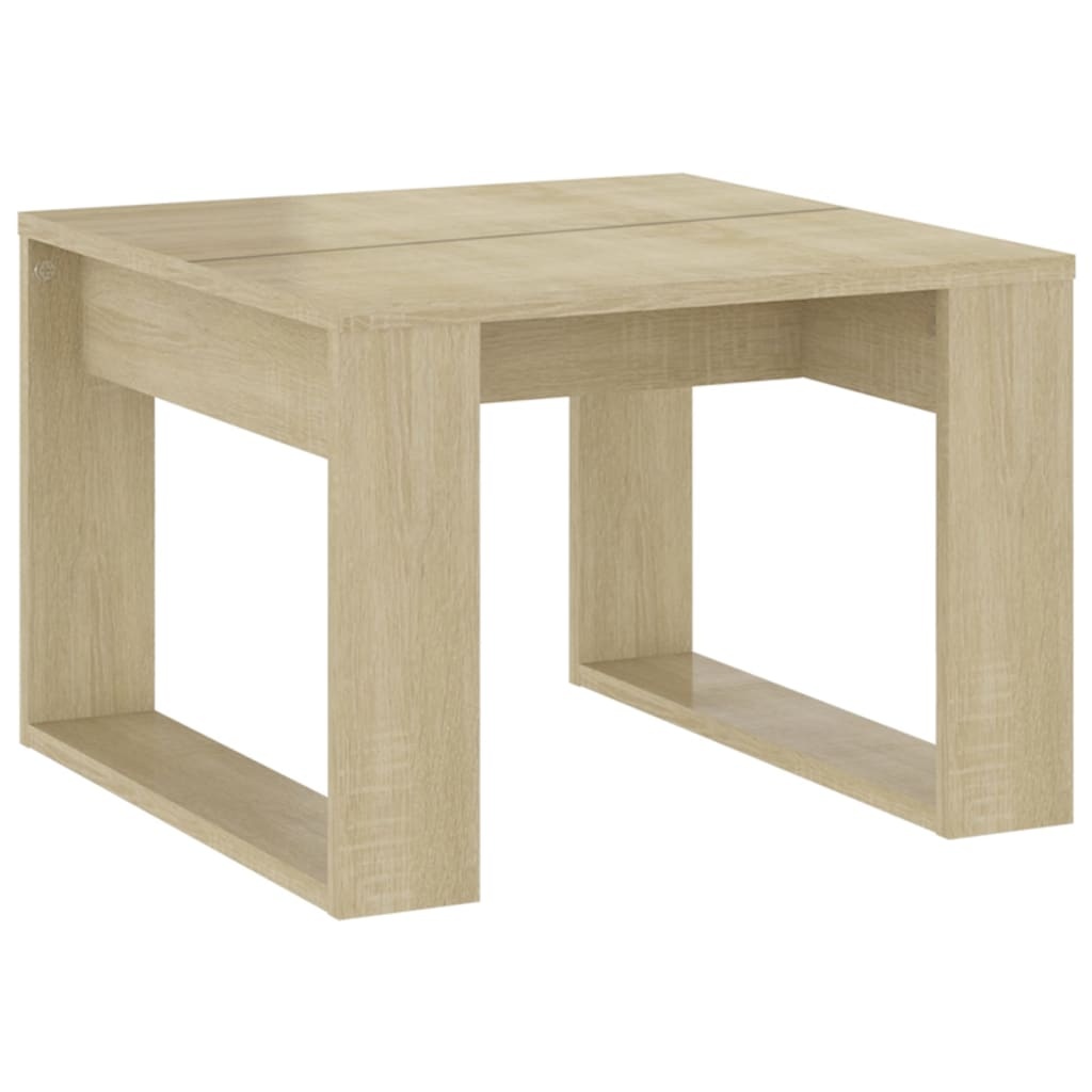 VidaXL Bijzettafel 50x50x35 cm spaanplaat sonoma eikenkleurig