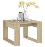 VidaXL Bijzettafel 50x50x35 cm spaanplaat sonoma eikenkleurig