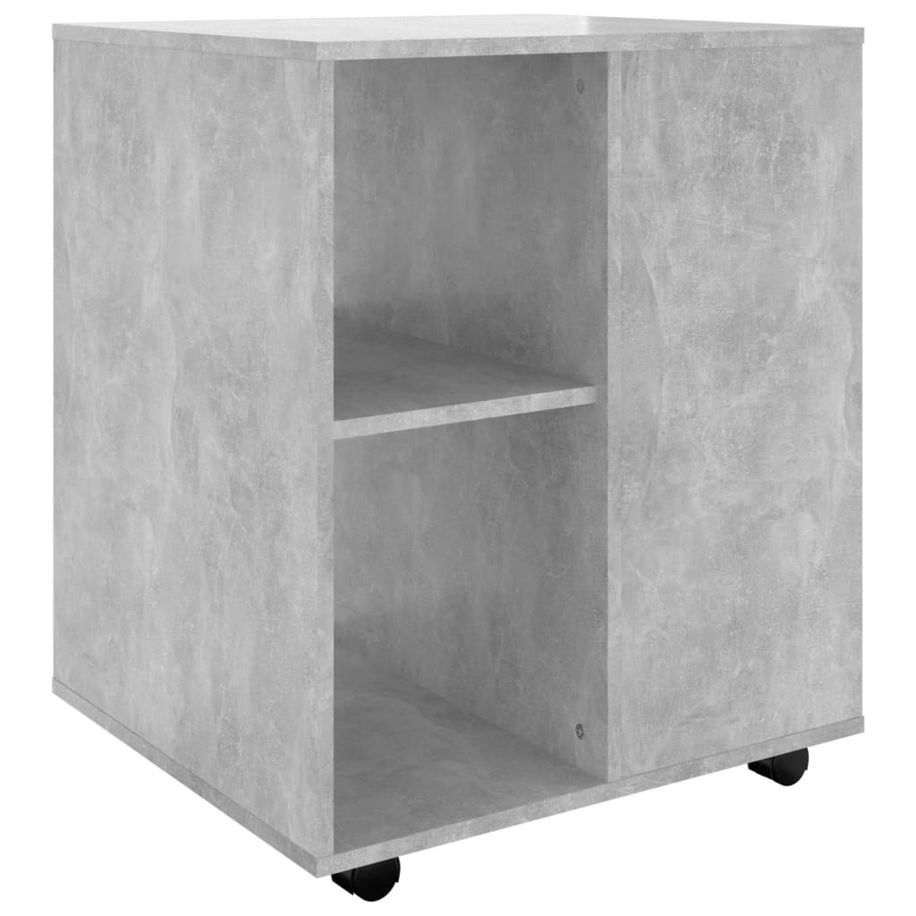 VidaXL Kast verrijdbaar 60x53x72 cm spaanplaat betongrijs