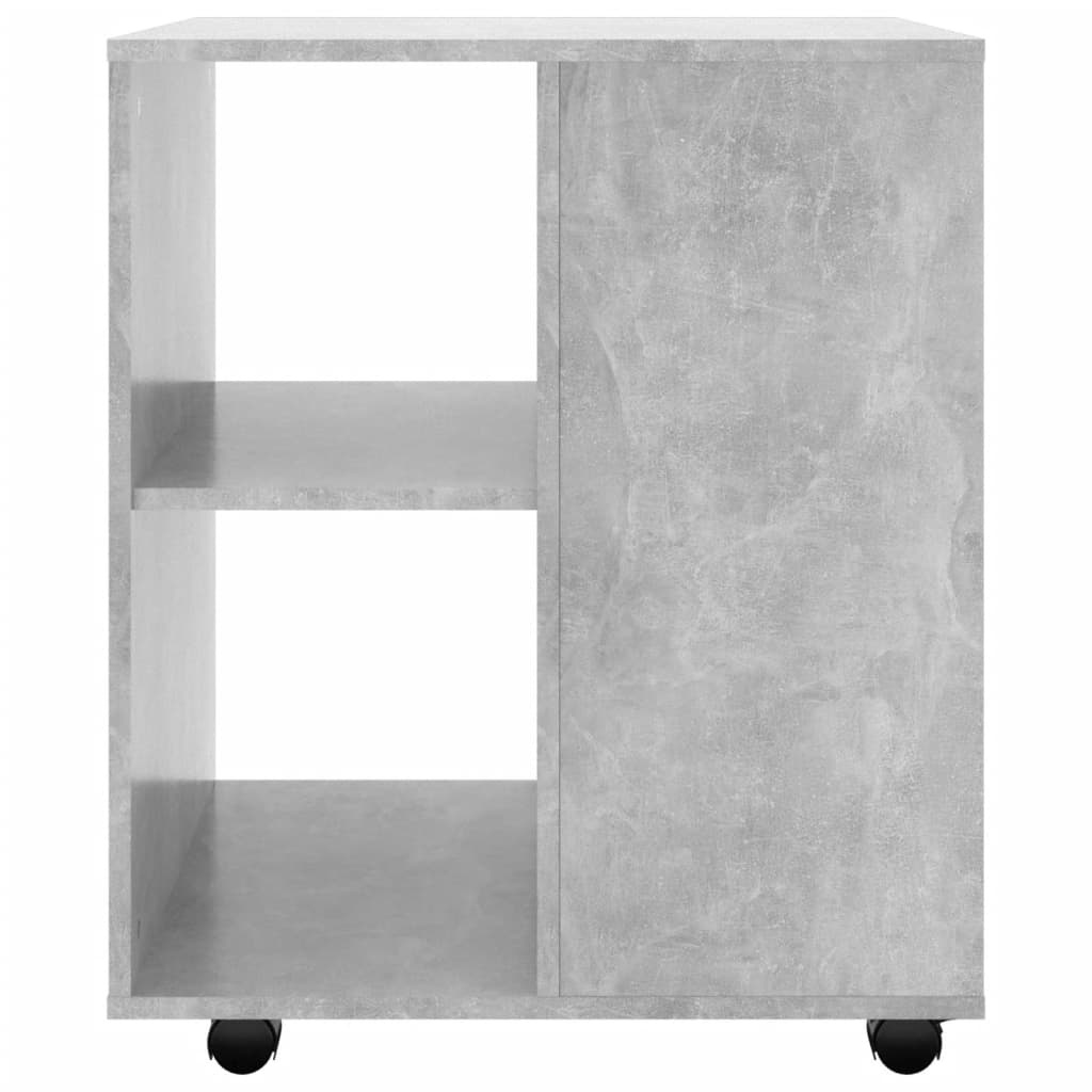 VidaXL Kast verrijdbaar 60x53x72 cm spaanplaat betongrijs