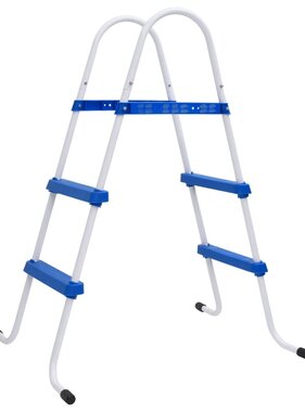 vidaXL Zwembadladder 84 cm blauw en wit