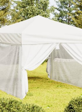 vidaXL Partytent inklapbaar met zijwanden 3x3 m wit