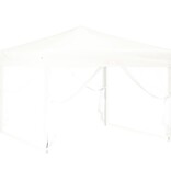 vidaXL Partytent inklapbaar met zijwanden 3x3 m wit