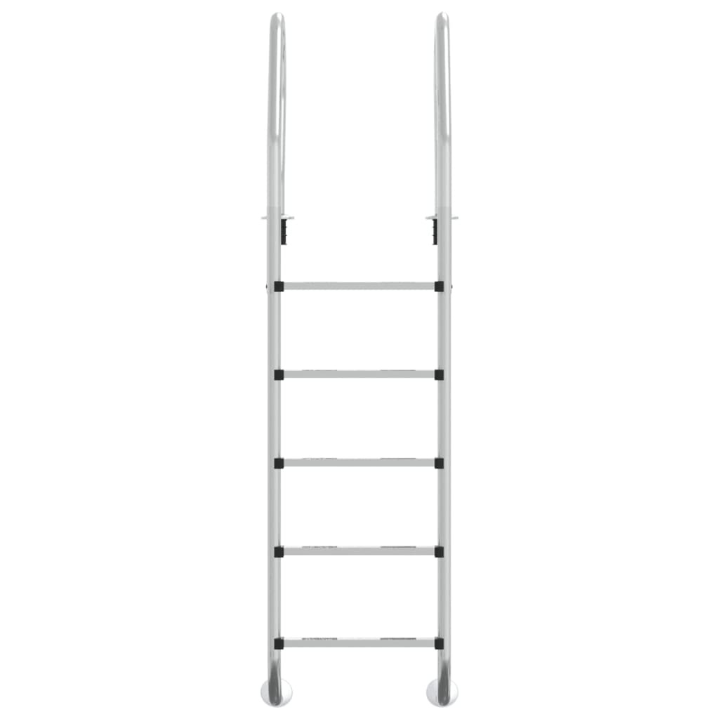 vidaXL Zwembadladder 54x38x211 cm 304 roestvrij staal