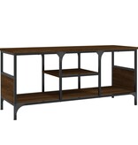 VidaXL Tv-meubel 100x35x45 cm bewerkt hout en ijzer bruineikenkleurig