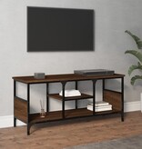 VidaXL Tv-meubel 100x35x45 cm bewerkt hout en ijzer bruineikenkleurig