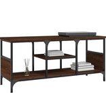 VidaXL Tv-meubel 100x35x45 cm bewerkt hout en ijzer bruineikenkleurig