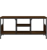 VidaXL Tv-meubel 100x35x45 cm bewerkt hout en ijzer bruineikenkleurig