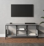 VidaXL Tv-meubel 100x35x45 cm bewerkt hout en ijzer grijs sonoma eiken
