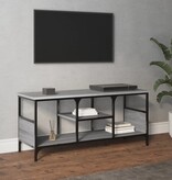 VidaXL Tv-meubel 100x35x45 cm bewerkt hout en ijzer grijs sonoma eiken