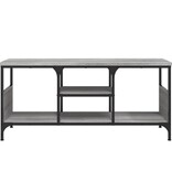 VidaXL Tv-meubel 100x35x45 cm bewerkt hout en ijzer grijs sonoma eiken