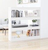 VidaXL Boekenkast/kamerscherm 100x30x103 cm wit