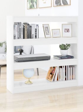 VidaXL Boekenkast/kamerscherm 100x30x103 cm wit