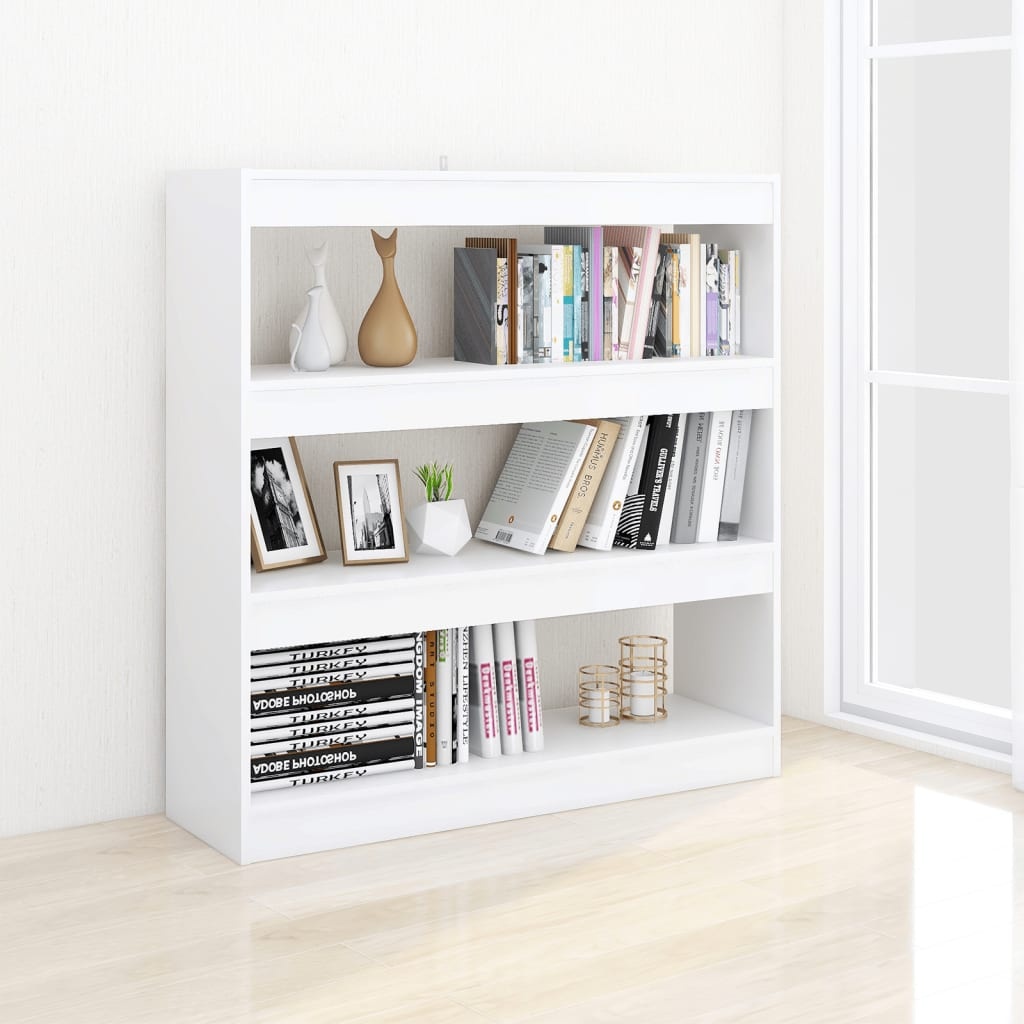 VidaXL Boekenkast/kamerscherm 100x30x103 cm wit