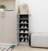 VidaXL Schoenenkast 32x35x92 cm spaanplaat betongrijs