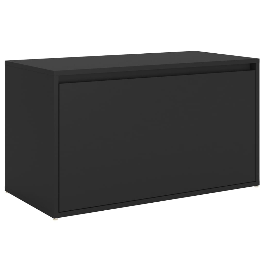 VidaXL Halbank 80x40x45 cm spaanplaat zwart