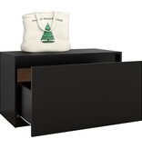 VidaXL Halbank 80x40x45 cm spaanplaat zwart