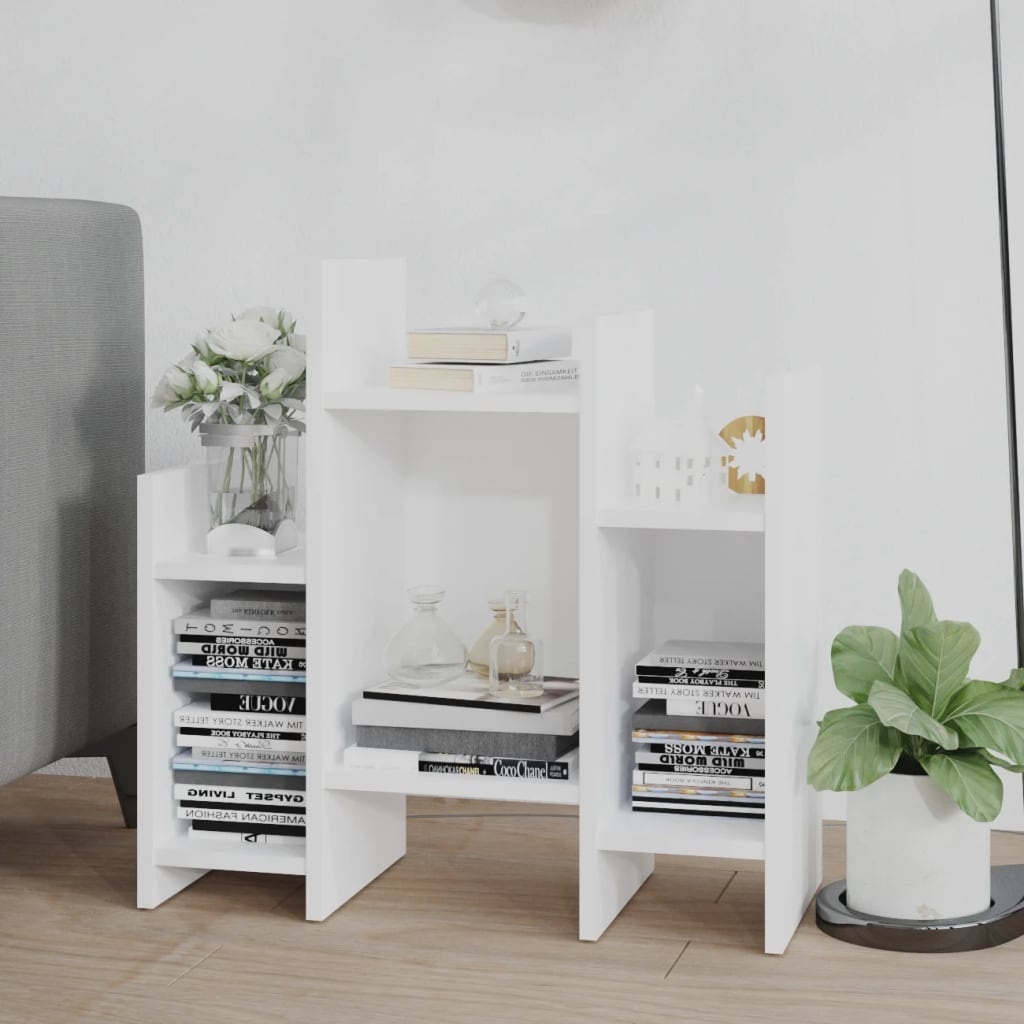 VidaXL Bijzetkast 60x26x60 cm spaanplaat wit