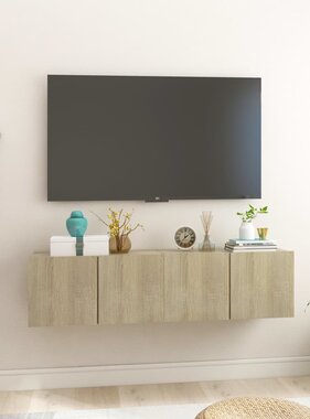 vidaXL Tv-hangmeubelen 2 st 60x30x30 cm sonoma eikenkleurig