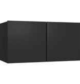vidaXL Tv-hangmeubelen 3 st 60x30x30 cm zwart