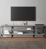 VidaXL Tv-meubel 161x35x45 cm bewerkt hout en ijzer grijs sonoma eiken