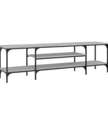 VidaXL Tv-meubel 161x35x45 cm bewerkt hout en ijzer grijs sonoma eiken