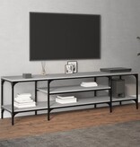vidaXL Tv-meubel 161x35x45 cm bewerkt hout en ijzer grijs sonoma eiken
