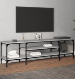VidaXL Tv-meubel 161x35x45 cm bewerkt hout en ijzer grijs sonoma eiken