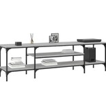 VidaXL Tv-meubel 161x35x45 cm bewerkt hout en ijzer grijs sonoma eiken