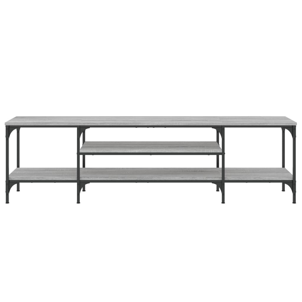 VidaXL Tv-meubel 161x35x45 cm bewerkt hout en ijzer grijs sonoma eiken