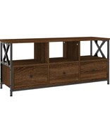 VidaXL Tv-meubel 102x33x45 cm bewerkt hout en ijzer bruineikenkleurig