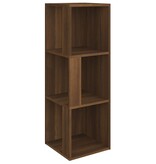 VidaXL Hoekkast 33x33x100 cm bewerkt hout bruineikenkleurig