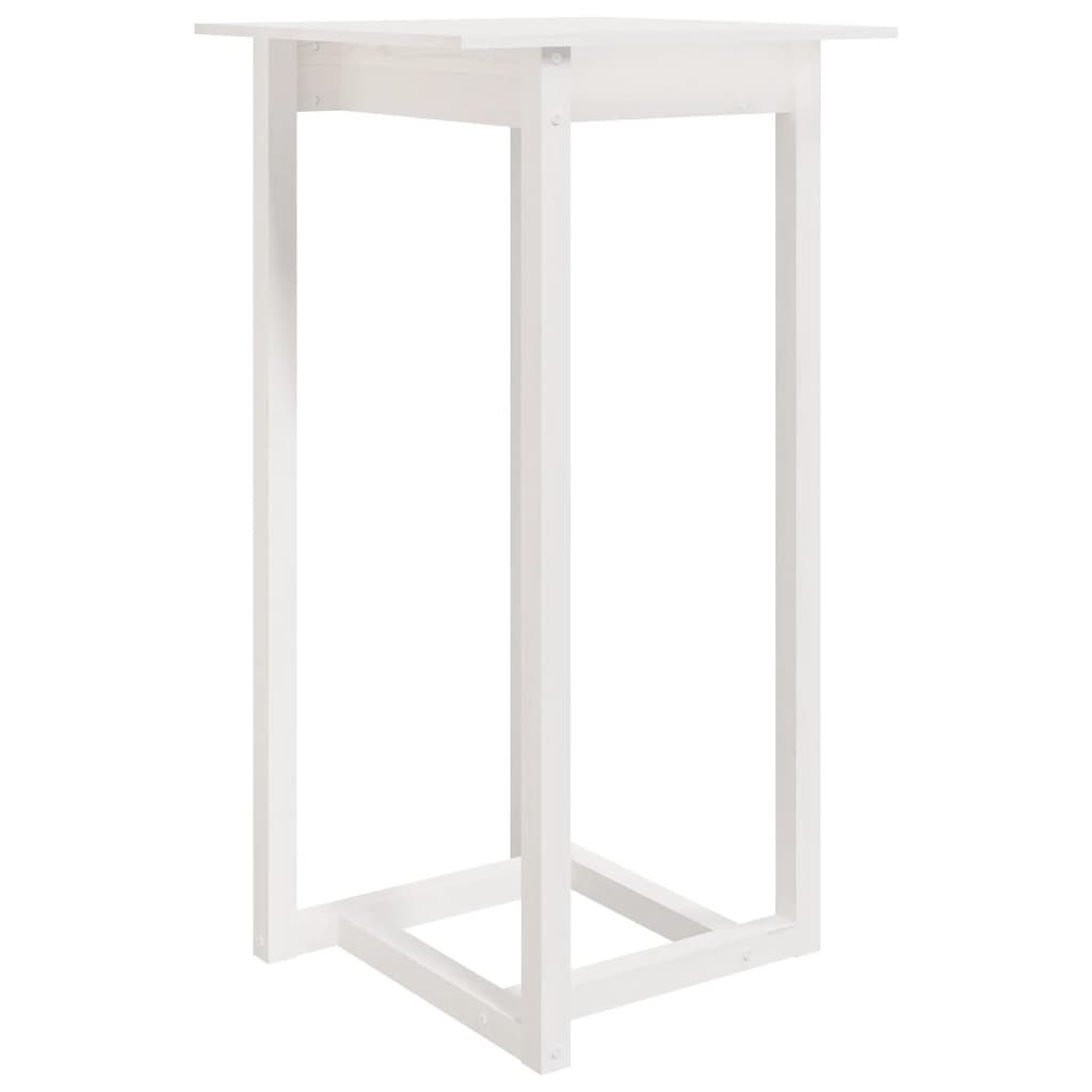 VidaXL Bartafel 60x60x110 cm massief grenenhout wit