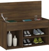 VidaXL Schoenenbank 80x30x45 cm bewerkt hout bruineikenkleurig