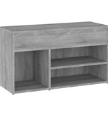 vidaXL Schoenenbank 80x30x45 cm bewerkt hout grijs sonoma eikenkleurig