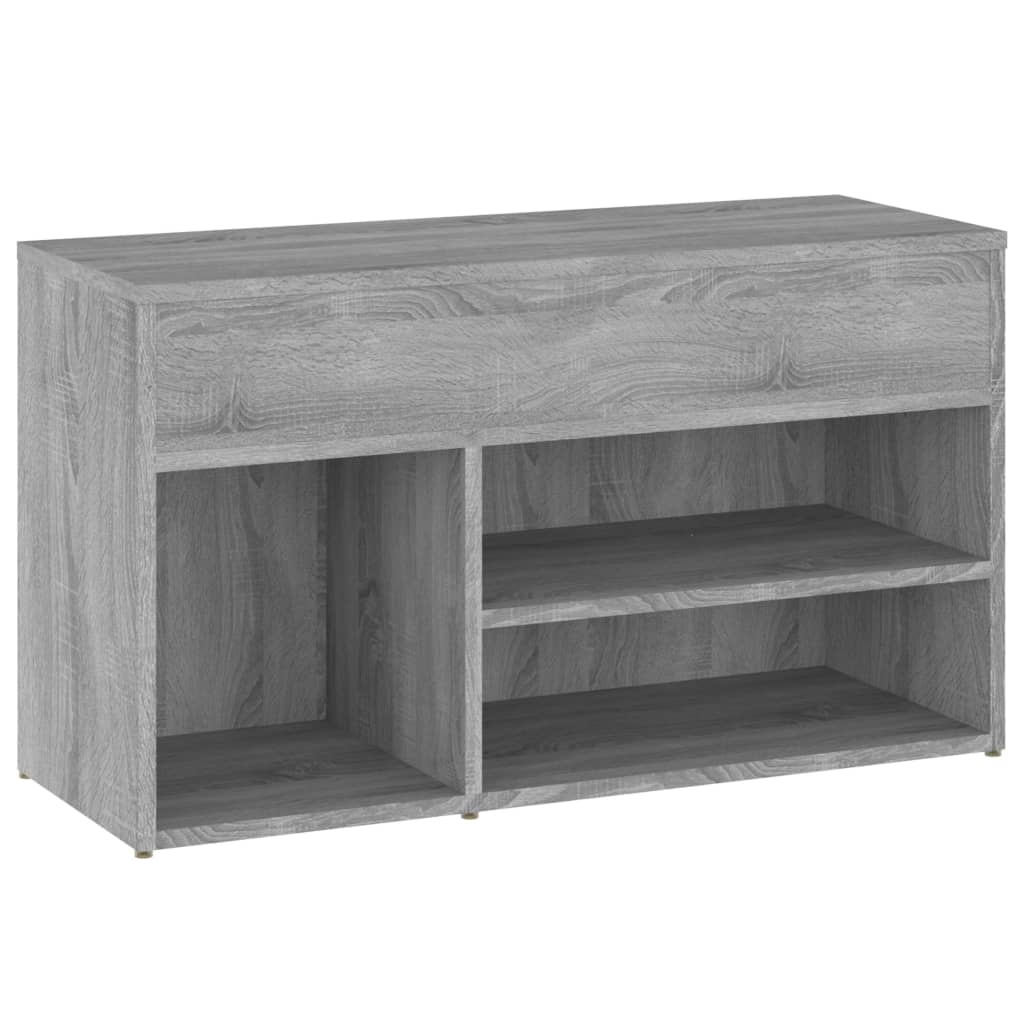 vidaXL Schoenenbank 80x30x45 cm bewerkt hout grijs sonoma eikenkleurig