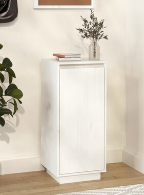 VidaXL Schoenenkast 35x35x80 cm massief grenenhout wit