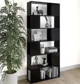 VidaXL Boekenkast/kamerscherm 80x24x186 cm spaanplaat zwart