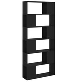 VidaXL Boekenkast/kamerscherm 80x24x186 cm spaanplaat zwart