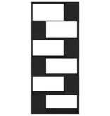 VidaXL Boekenkast/kamerscherm 80x24x186 cm spaanplaat zwart