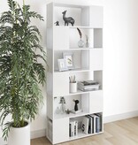 VidaXL Boekenkast/kamerscherm 80x24x186 cm spaanplaat wit
