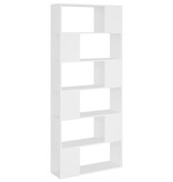 VidaXL Boekenkast/kamerscherm 80x24x186 cm spaanplaat wit